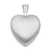 Sterling Silver Rhodium-plated Enamel Butterfly Flowers 12mm Heart Locket