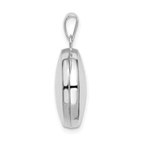 Sterling Silver Rhodium-plated Polished Domed 16mm Round Locket