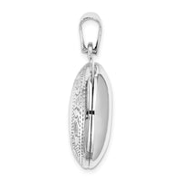 Sterling Silver Textured Border Circle Locket