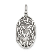 Sterling Silver Antiqued Filigree 23mm Locket Pendant