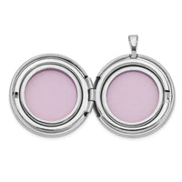 Sterling Silver Platinum-plated Tree Design Round Locket