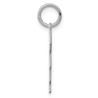 Sterling Silver Rh-plt Engravable Boy Polished Front/Back Disc Charm