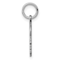 SSilver Rh-plt Engravable Boy Polished Front/Satin Back Disc Charm