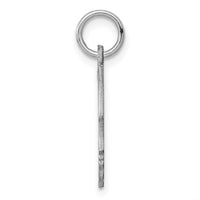 Sterling Silver Rh-plt Engravable Boy Disc Charm Polish on Front/Back