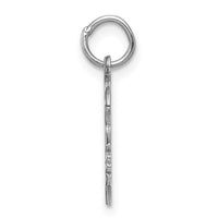 Sterling Silver Rh-plt Engravable Girl Disc Charm Polish on Front/Back