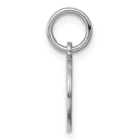 Sterling Silver Rh-plt Engraveable Round Polished Front/Back Disc Charm