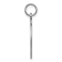 SS Rh-plt Engraveable Round Polished Front/Satin Back Disc Charm
