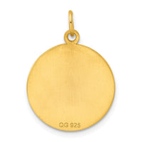Sterling Silver GP Engraveable Round Polished Disc Charm