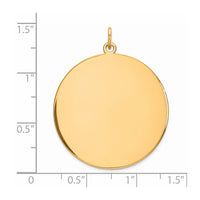 Sterling Silver GP Engraveable Round Polished Disc Charm