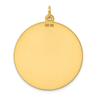 Sterling Silver GP Engraveable Round Polished Disc Charm