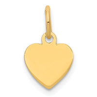 Sterling Silver GP Engraveable Heart Polished Disc Charm