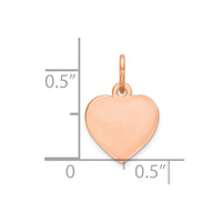 Sterling Silver RG Plated Engraveable Heart Polished Front/Satin Back Disc