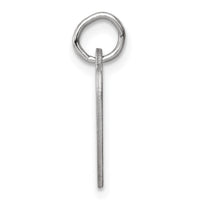 Sterling Silver Rhod-plated Eng. Heart Polish Front & Back Disc Charm