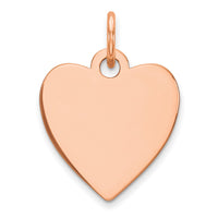 Sterling Silver RG Plated Eng. Heart Polish Front/Satin Back Disc Charm