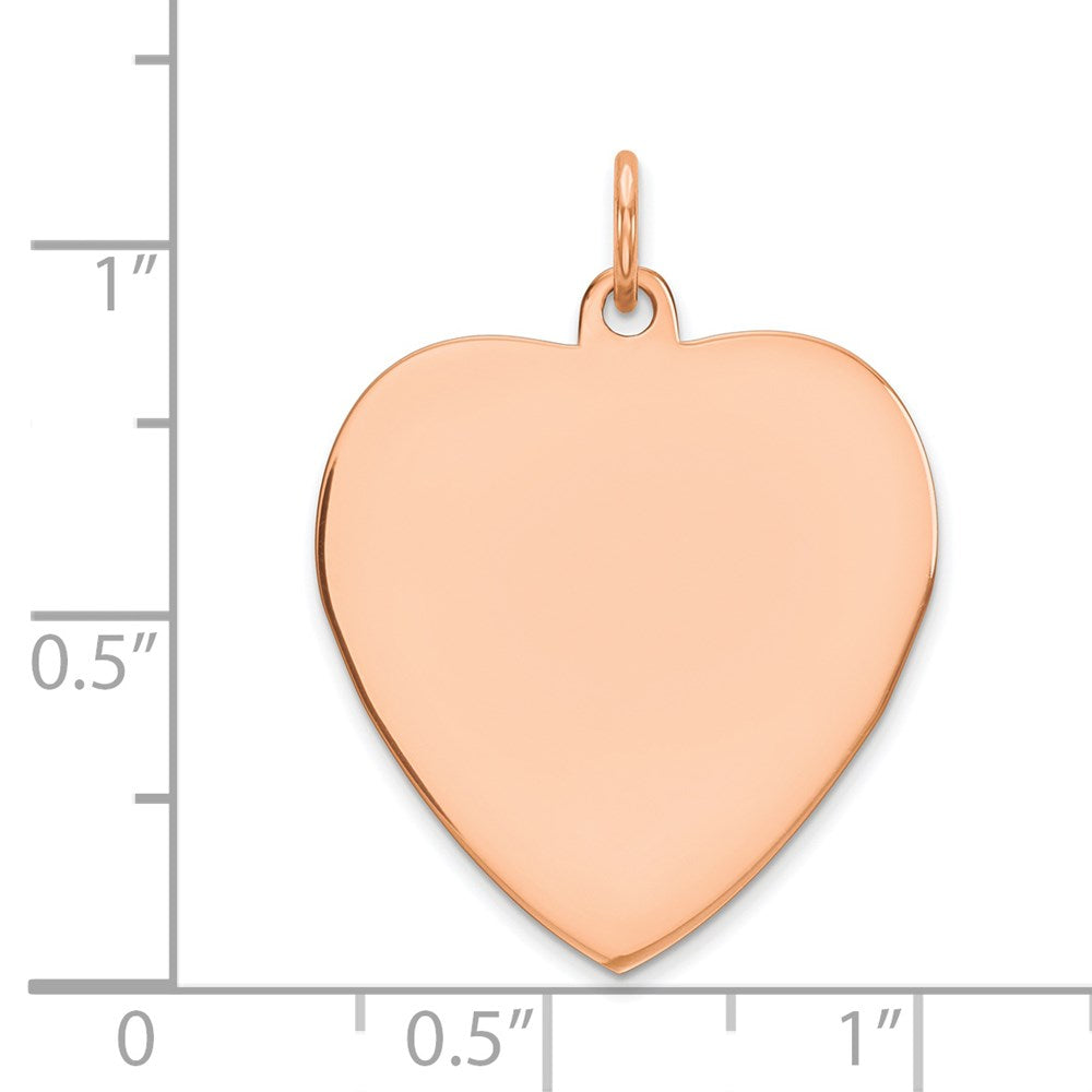 Sterling Silver RG Plated Engraveable Heart Polished Front/Satin Back Disc