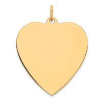 Sterling Silver GP Engraveable Heart Polished Disc Charm