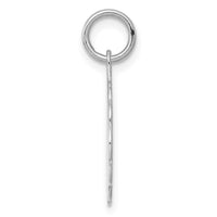 Sterling Silver Rh-plt Engraveable Polished Front/Satin Back Disc Charm