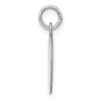 Sterl Silver Rh-plt Engraveable Oval Polished Front/Satin Back Disc Charm