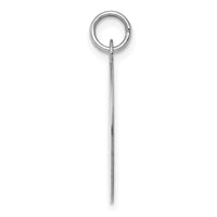 Sterling Silver Rhod-plate Eng. Oval Polish Front/Satin Back Disc Charm