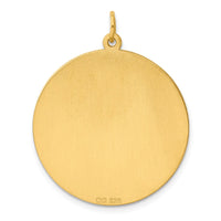 Sterling Silver GP Engraveable Round Polished Disc Charm