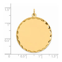 Sterling Silver GP Engraveable Round Polished Disc Charm