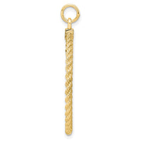 Sterling Silver GP Engraveable Round with Rope Polished Disc