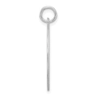 Sterling Silver Rhod-plated Eng. Rnd Polish Front/Satin Back Disc Charm