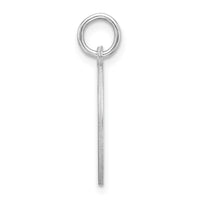 Sterling Silver Rhod-plated Eng. Rnd Polish Front/Satin Back Disc Charm