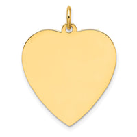 Sterling Silver GP Engraveable Heart Polished Disc Charm