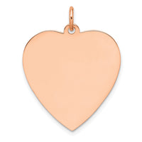 Sterling Silver RG Plated Eng. Heart Polish Front/Satin Back Disc Charm