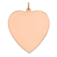 Sterling Silver RG Plated Engraveable Heart Polished Front/Satin Back Disc