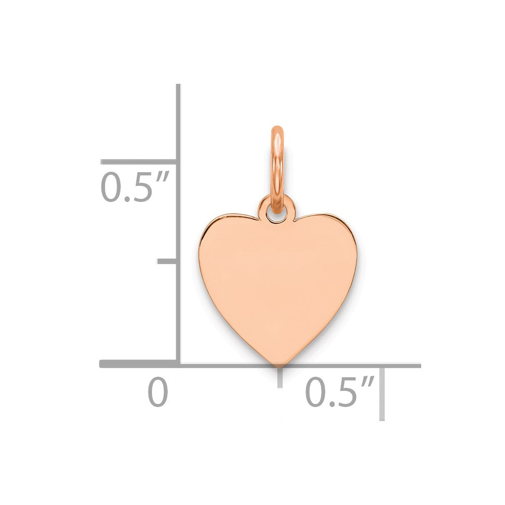 Sterling Silver RG Plated Engraveable Heart Polished Front/Satin Back Disc