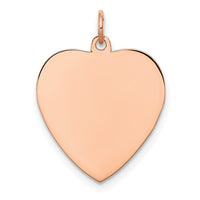 Sterling Silver RG Plated Engraveable Heart Polished Front/Satin Back Disc