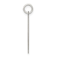 SS Rh-plt Engraveable Heart Polished Front/Satin Back Disc Charm