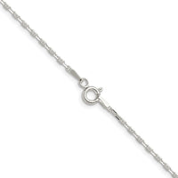Sterling Silver Polished and D/C 1.75mm Mariner Link Chain