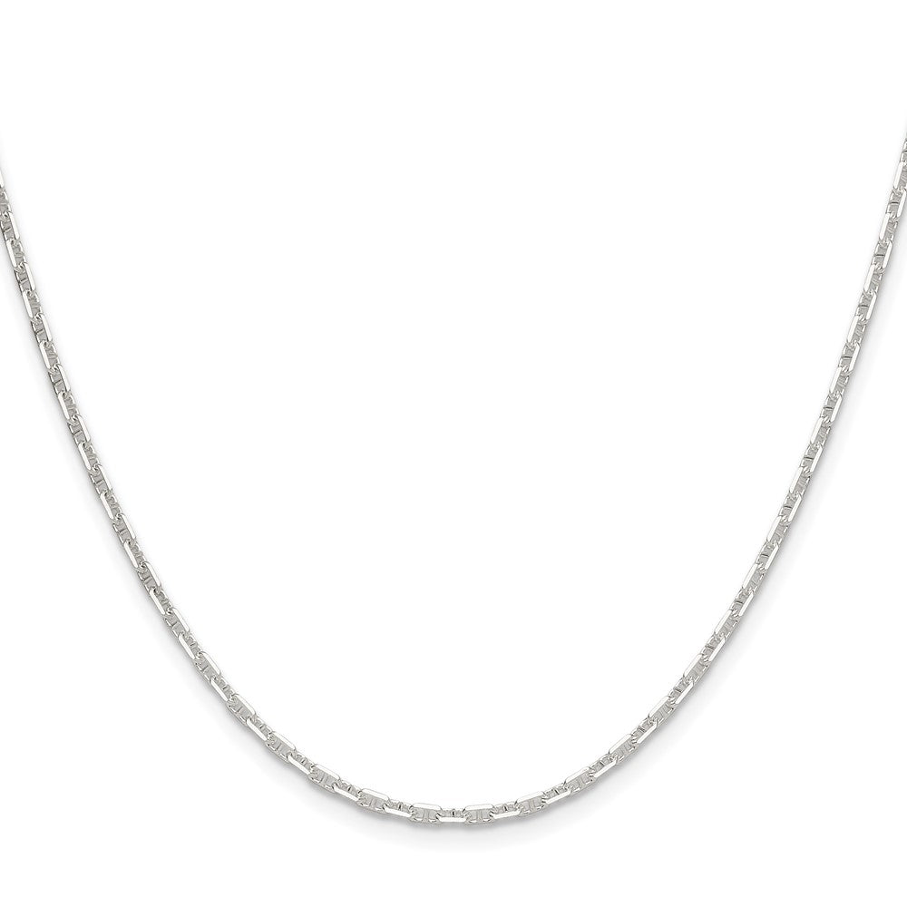 Sterling Silver Polished and D/C 2mm Mariner Link Chain