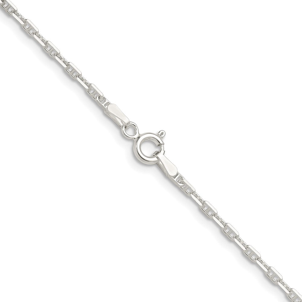 Sterling Silver Polished and D/C 2mm Mariner Link Chain