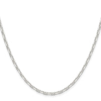 Sterling Silver Polished and D/C 3mm Mariner Link Chain