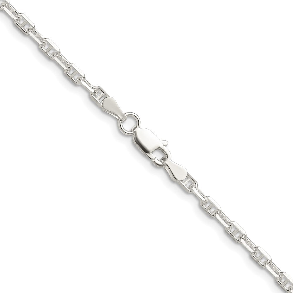 Sterling Silver Polished and D/C 3mm Mariner Link Chain