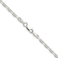 Sterling Silver Polished and D/C 3mm Mariner Link Chain