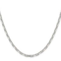 Sterling Silver Polished and D/C 3.75mm Mariner Link Chain