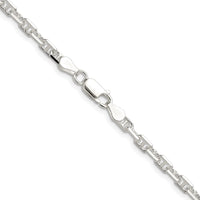 Sterling Silver Polished and D/C 3.75mm Mariner Link Chain