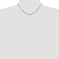 Sterling Silver Polished and D/C 3.75mm Mariner Link Chain