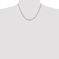Sterling Silver Polished and D/C 3.75mm Mariner Link Chain