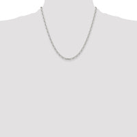 Sterling Silver Polished and D/C 3.75mm Mariner Link Chain