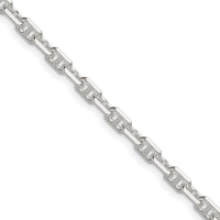 Sterling Silver Polished and D/C 3.75mm Mariner Link Chain