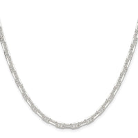 Sterling Silver Polished and D/C 4.75mm Mariner Link Chain