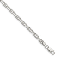Sterling Silver Polished and D/C 4.75mm Mariner Link Chain