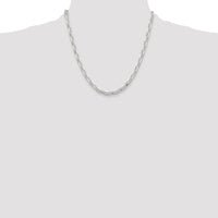Sterling Silver Polished and D/C 5.5mm Mariner Link Chain