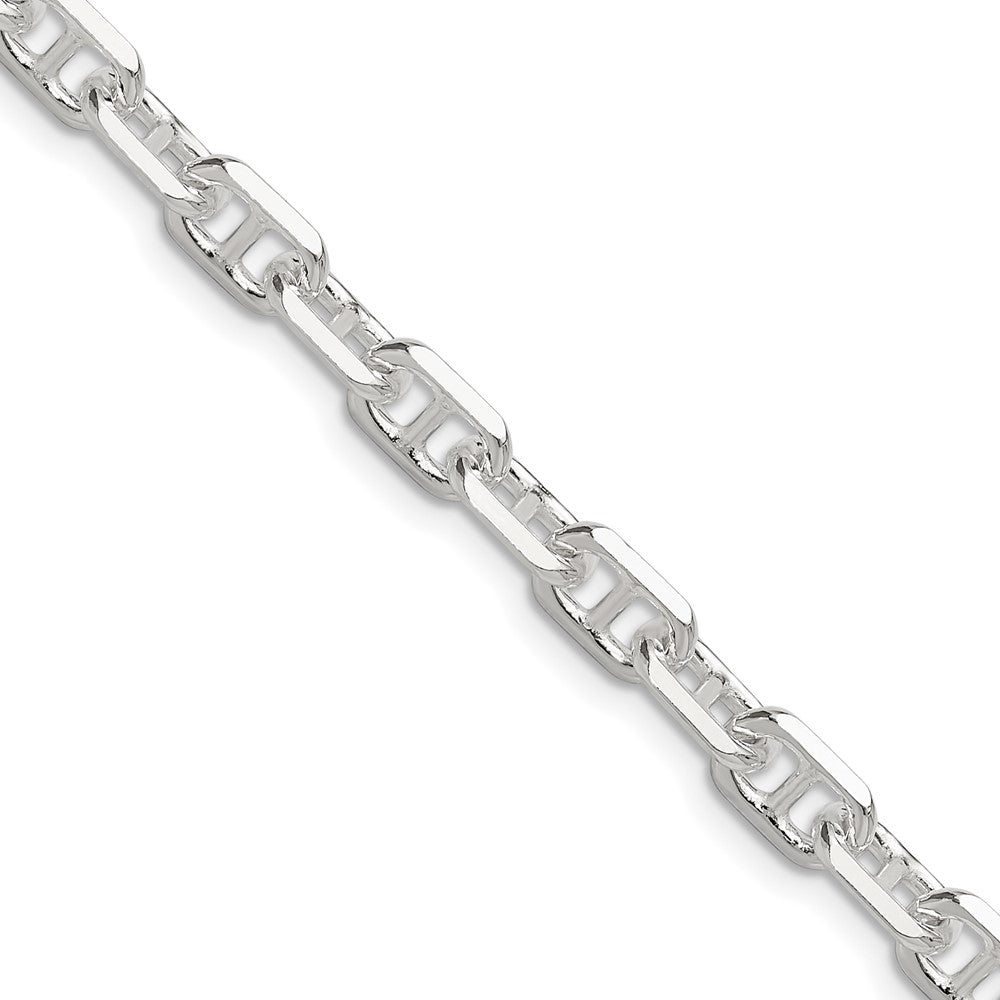Sterling Silver Polished and D/C 5.5mm Mariner Link Chain